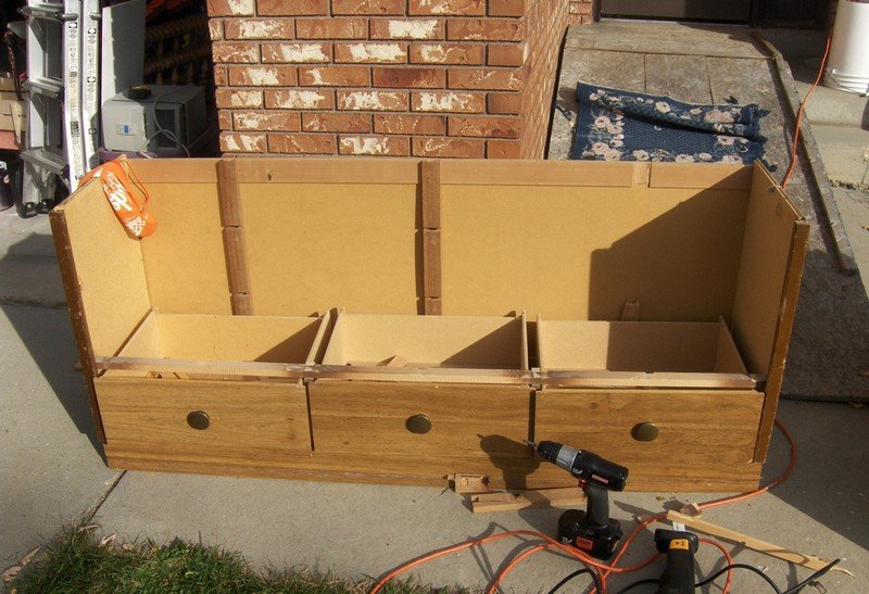 Dresser Upcycled Into A Bench The OwnerBuilder Network