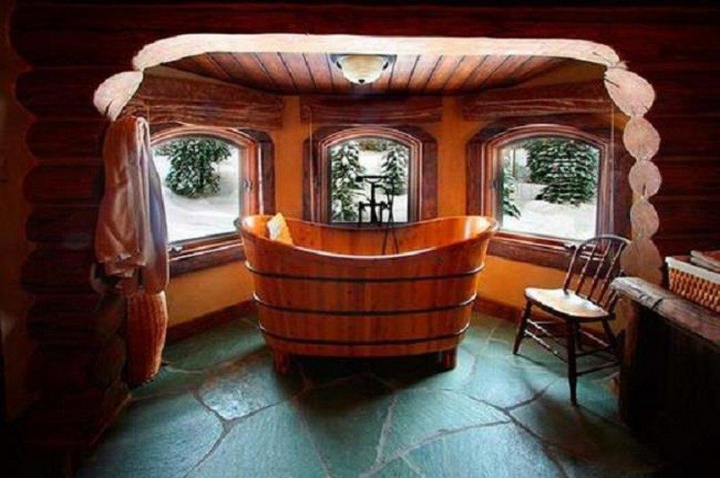 Wooden Bathtub