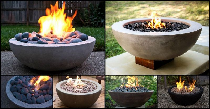 Concrete Bowl Fire Pit