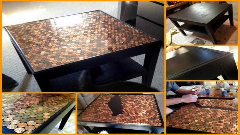 Give your coffee table a perfect makeover using pennies - The Owner-Builder  Network