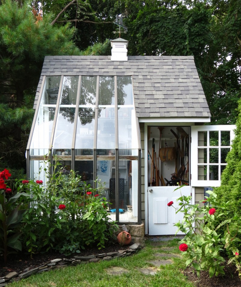  potting shed it is also used as a garden tool storage and a greenhouse