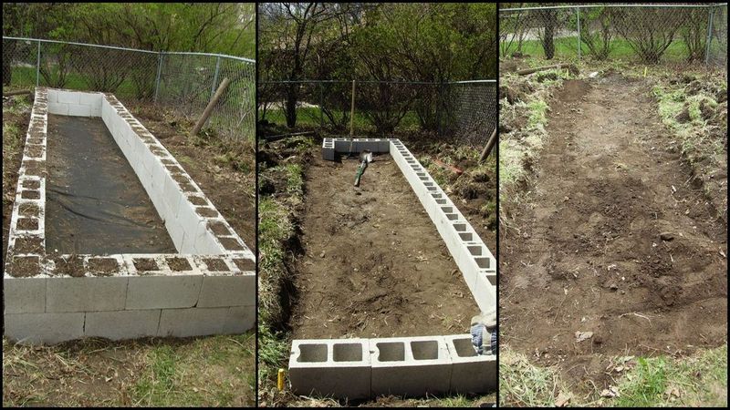 Cinder Block Raised Garden Bed