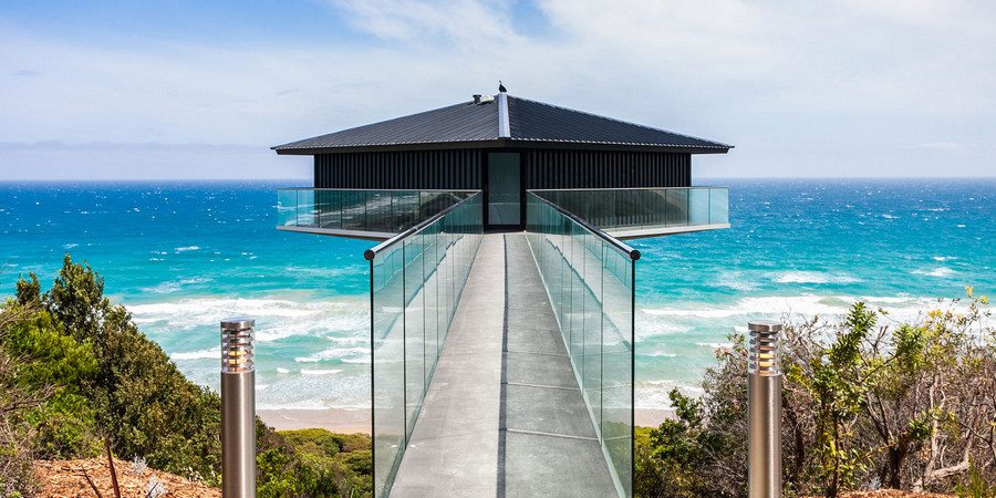 Pole House floats above The Great Ocean Road