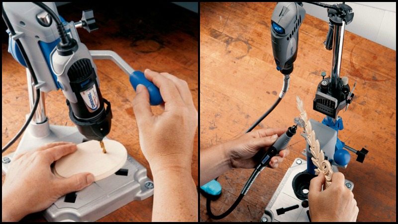 Dremel Rotary Tool Work Station - transforms your Dremel rotary tool into a tabletop drill press!