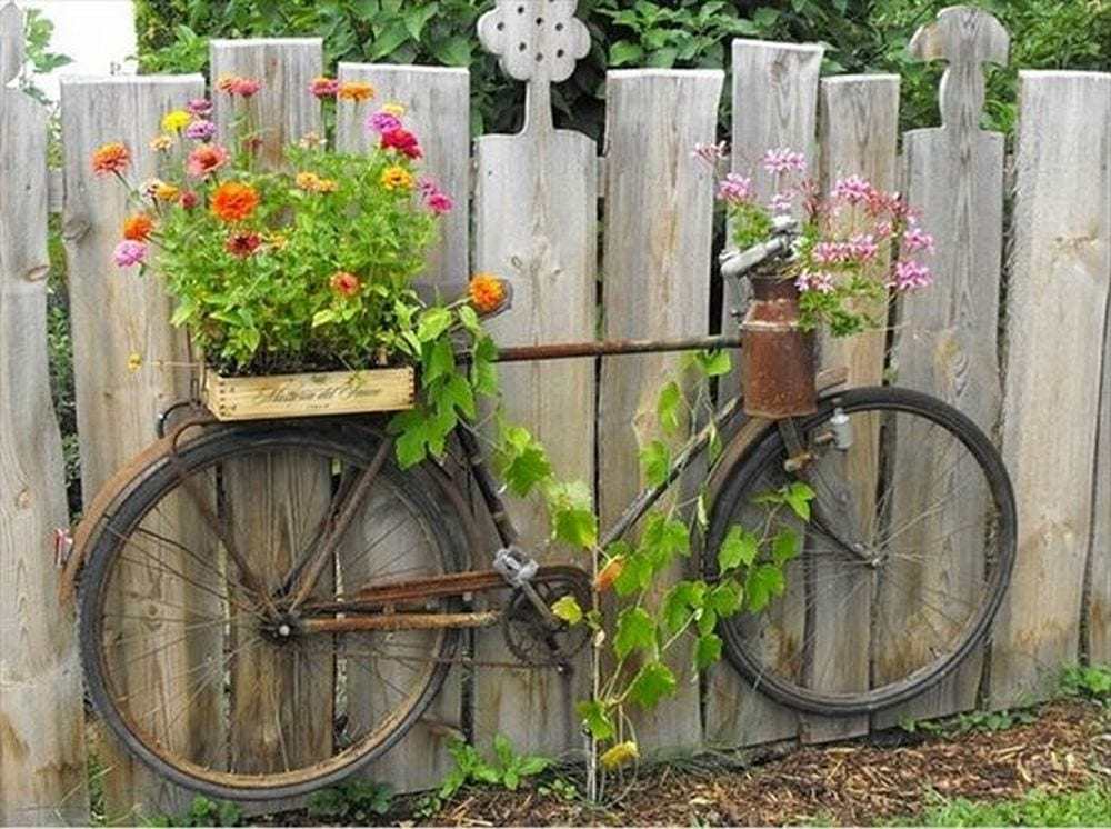 How to Make a Bicycle Planter in 5 Easy Steps – The garden!