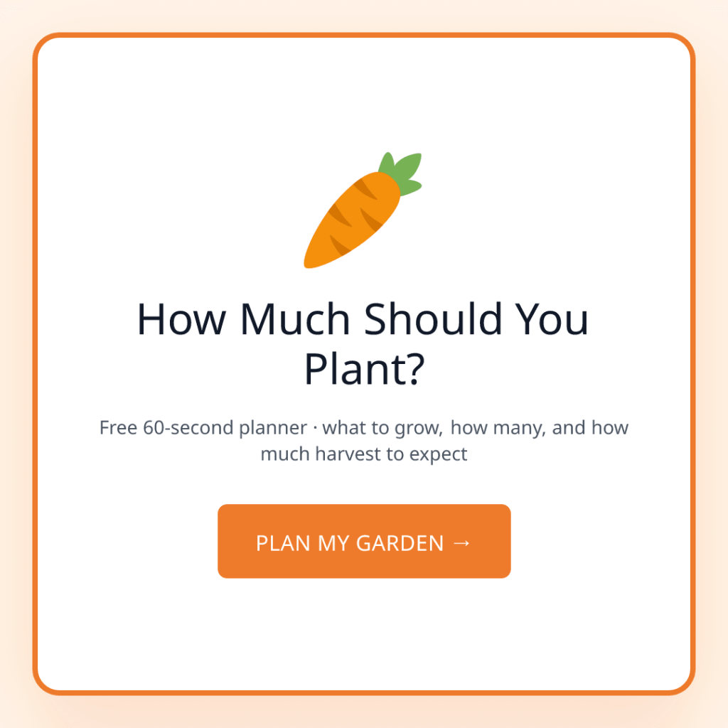 How Much Should You Plant? A Vegetable Garden Planner That Does the Math