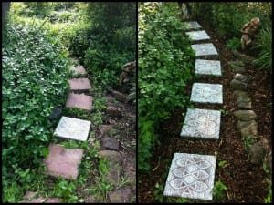 Beautiful DIY Lace-Like Stepping Stones