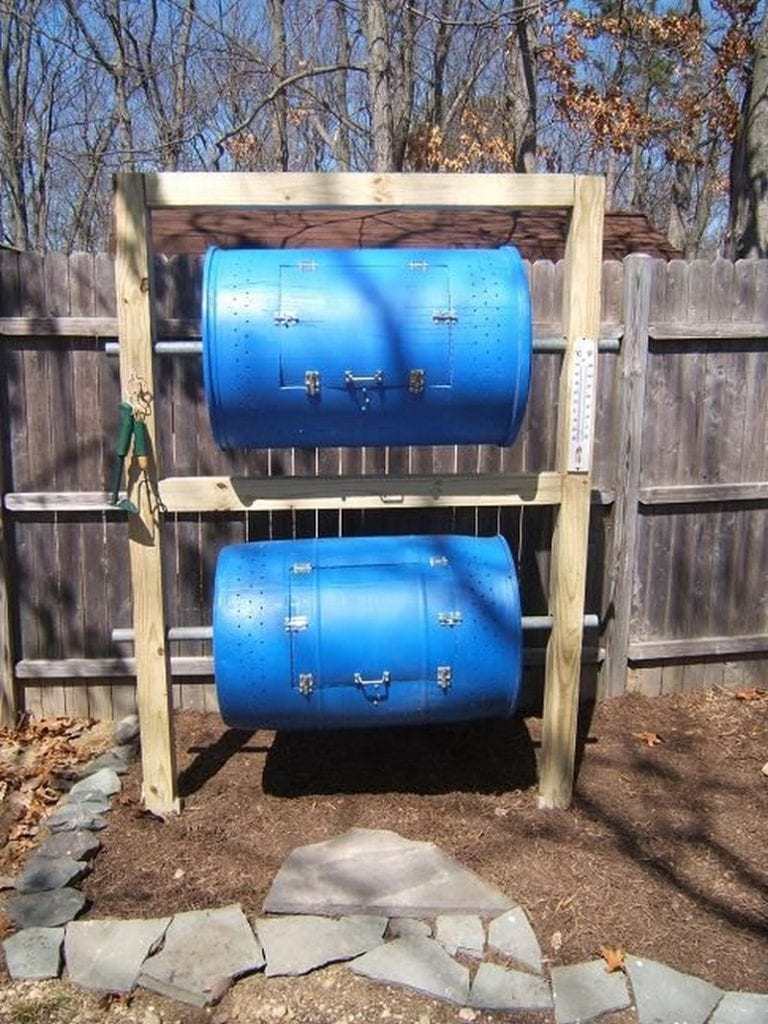Double-Decker Drum Composter