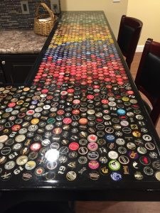 Bottle Cap Bar Top