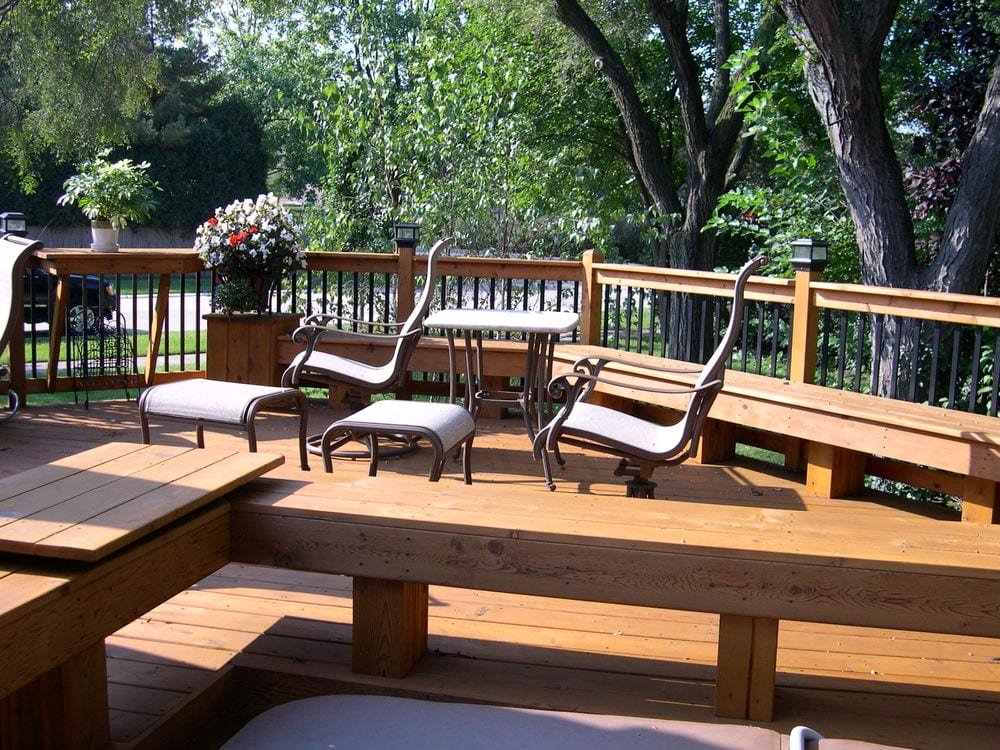 Deck seating.