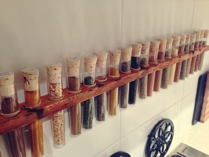 DIY Test Tube Spice Rack