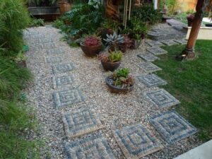Pebble Mosaic Stepping Stones