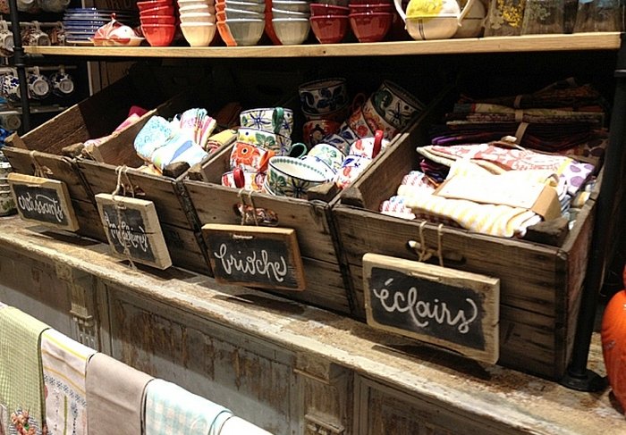 DIY mobile kitchen island with wooden crate storage