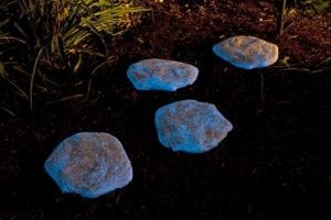 Glow in the dark stepping stones