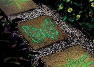 Glow in the dark stepping stones