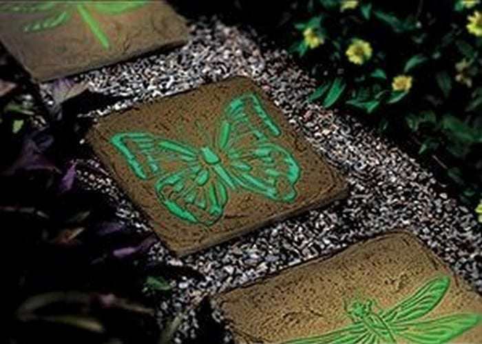 Glow in the dark stepping stones