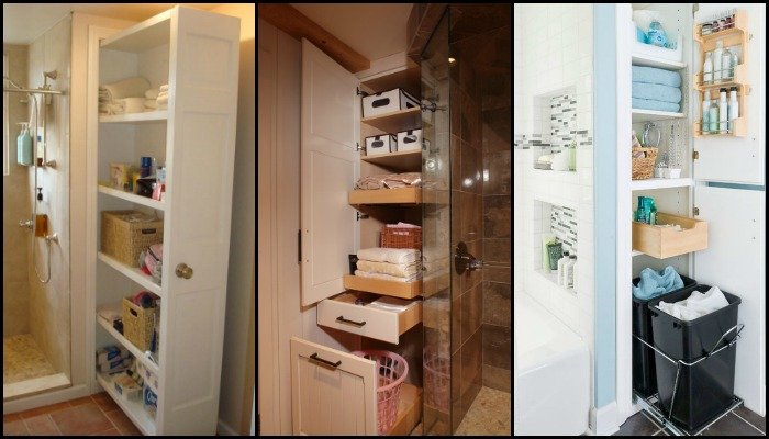 Pull-out bathroom storage ideas