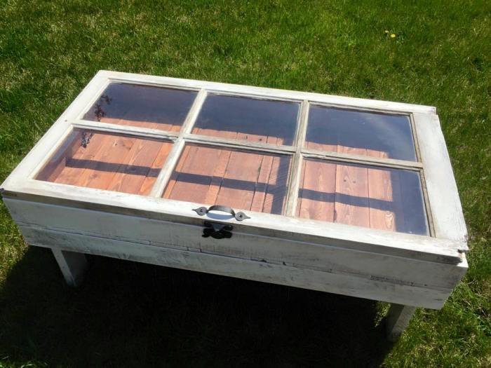 DIY window coffee table