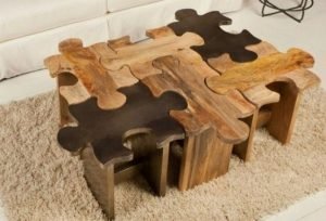 Creative Puzzle Coffee Table: Interactive Furniture