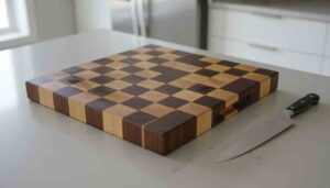 An image of a butcher block cutting board project.