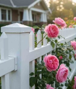 an image of a white picket fence.