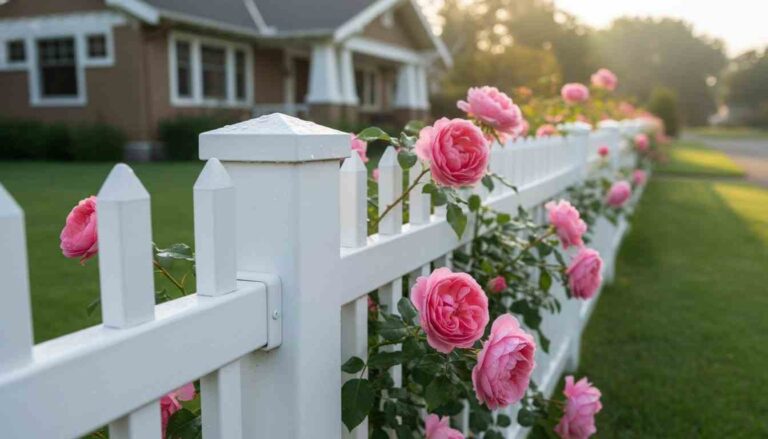 an image of a white picket fence.