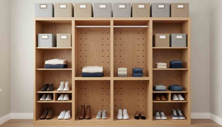 an image of a DIY closet organizer.