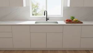 An image of an undermount kitchen sink.