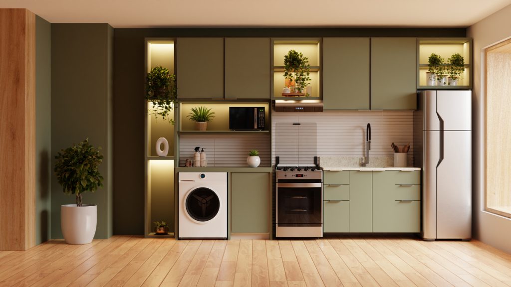 An energy efficient kitchen.