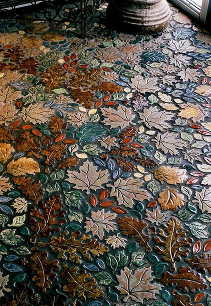 I'm not sure whether this is strictly a mosaic, but it would make a lovely floor in a sunroom or conservatory.