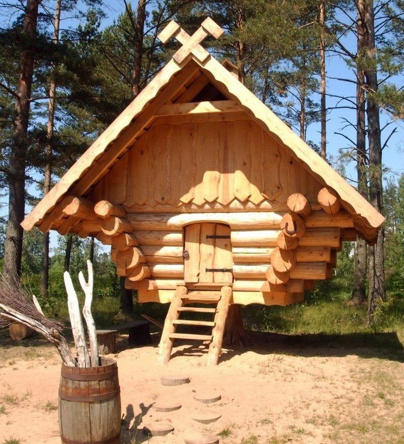 Hehehe! It's a log cubby house!  It makes me want to be a kid again! Do you think the kids in your life would want one too?