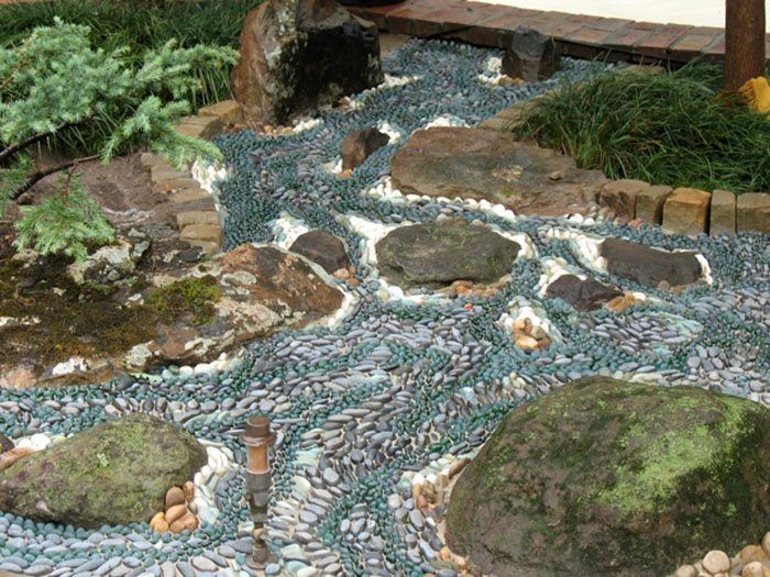 Is it a mosaic or a dry creek bed garden?