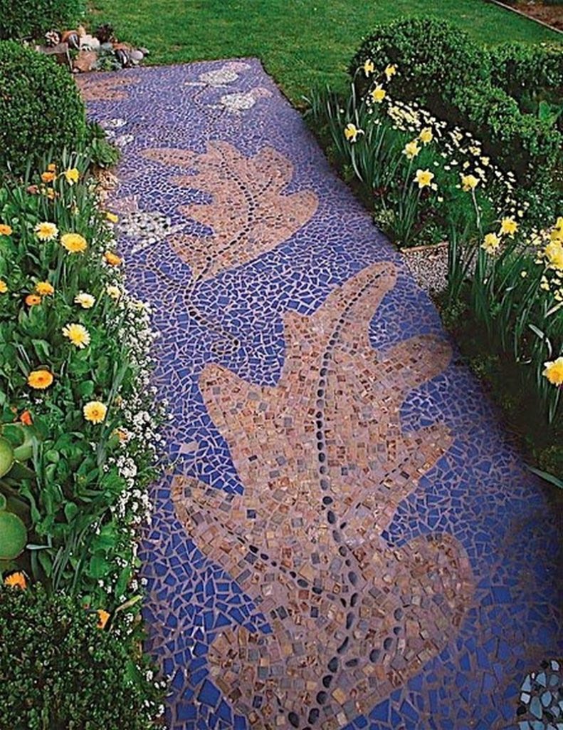 Mosaic garden path