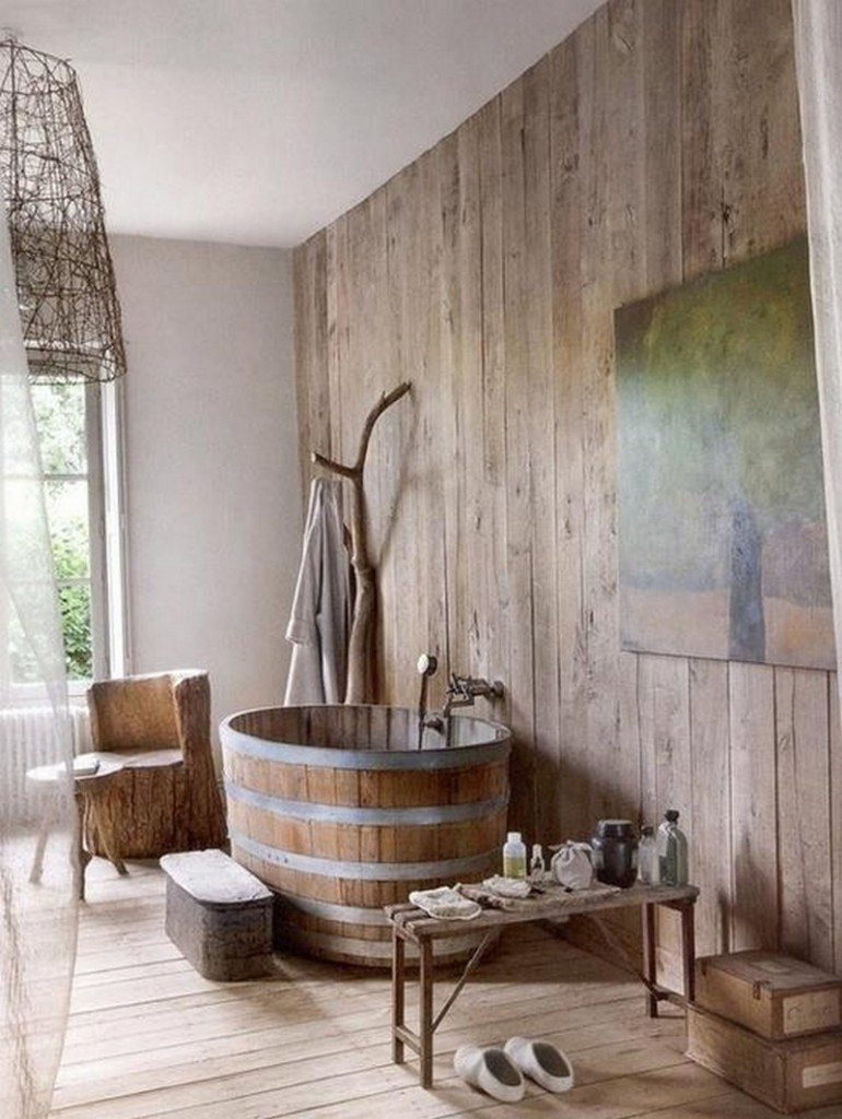 Wooden Bathtub