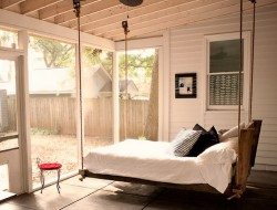 A swinging daybed.  Bliss!