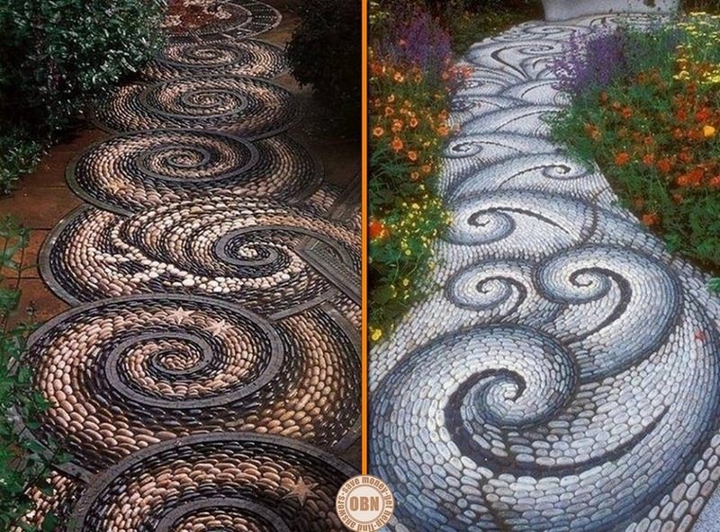 Here are two lovely examples of garden paths (mosaic of course). All it takes is time and imagination. Would you like one in your garden?