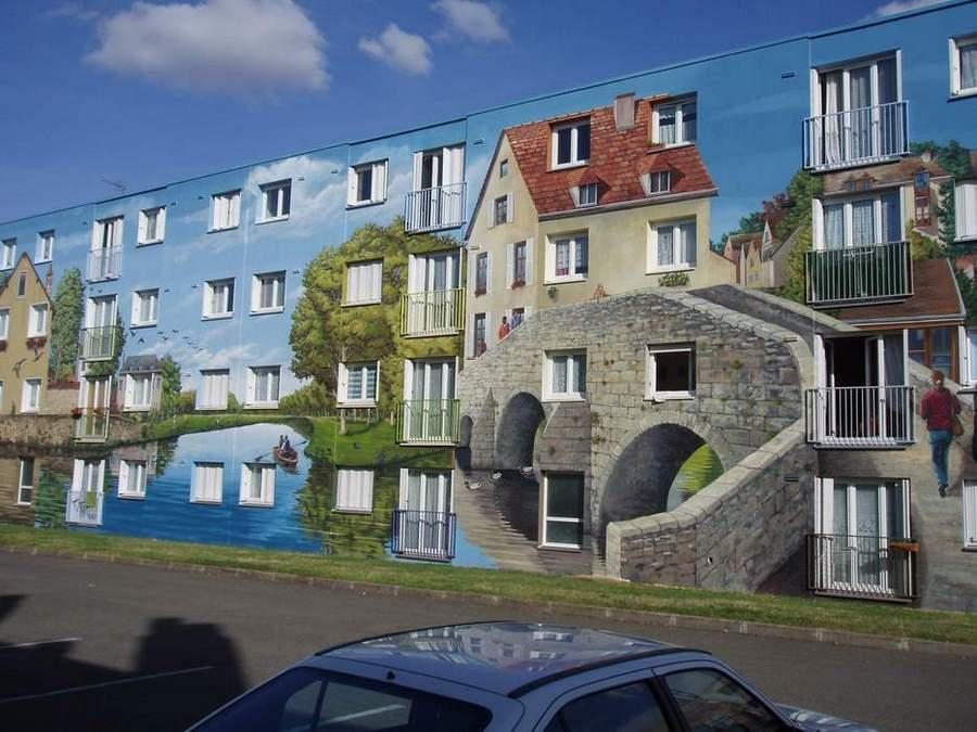 Someone in Chartres, France sure knows how to improve the look of the outside of a concrete apartment building.