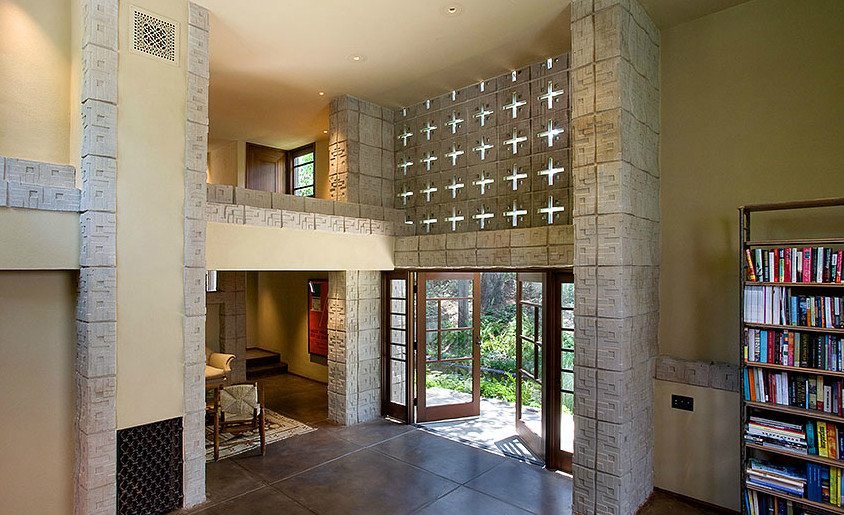 Millard House by Frank Lloyd Wright -  Living