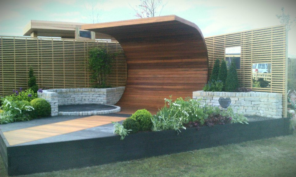 The completed gold award winning show garden