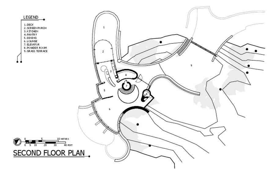 The Chenequa Residence - Second Floor Plan