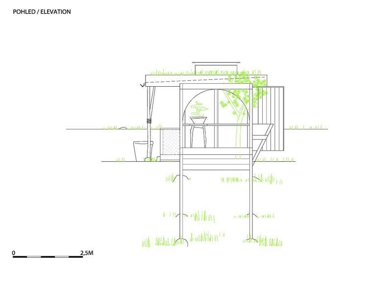 Tea House Hanging Garden - Elevation 2