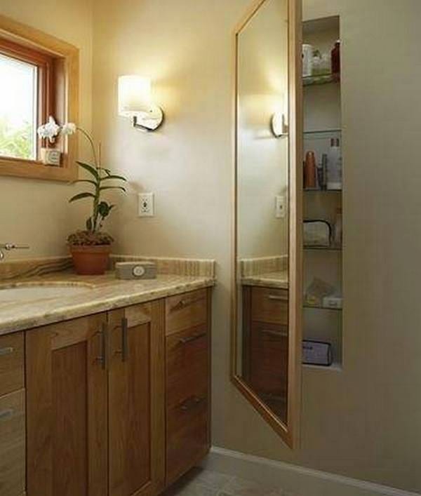 Do you need more storage in the bathroom, but don’t have the space? Then this idea might help.
