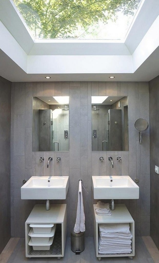Personally I don't particularly like this bathroom, but I love the skylight!