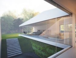 Interior view, looking towards the more open and less private area