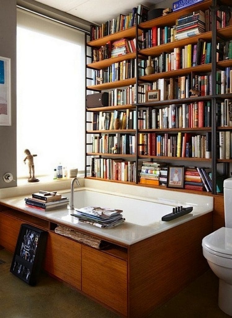 With three kids, I can't even use the toilet in peace, let alone lay back in the bath and read a book, but obviously at least one person in the world has this luxury. What are your thoughts? Would you if you could?