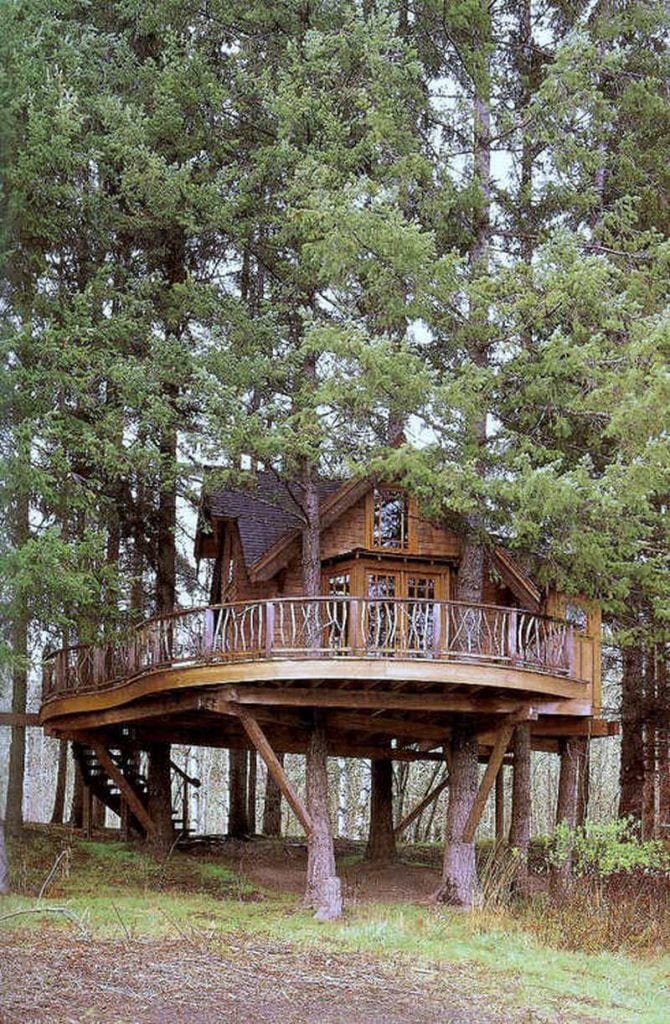 This is certainly in a whole different league to the rough and ready tree houses we built as kids!