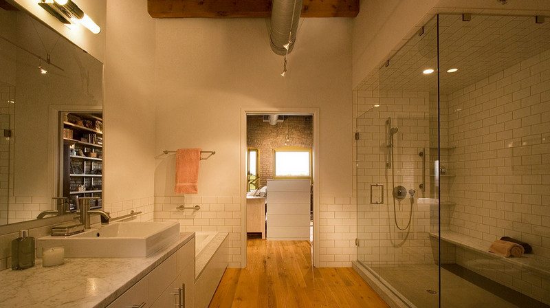 Loft remodel by A and H Architecture - bathroom