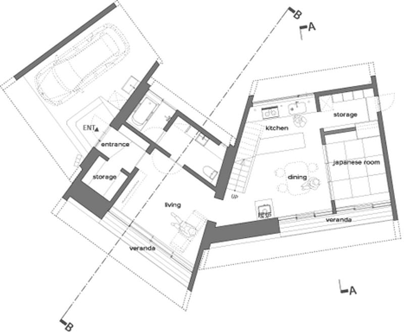 Yatsugatake Villa - Ground Floor Plan