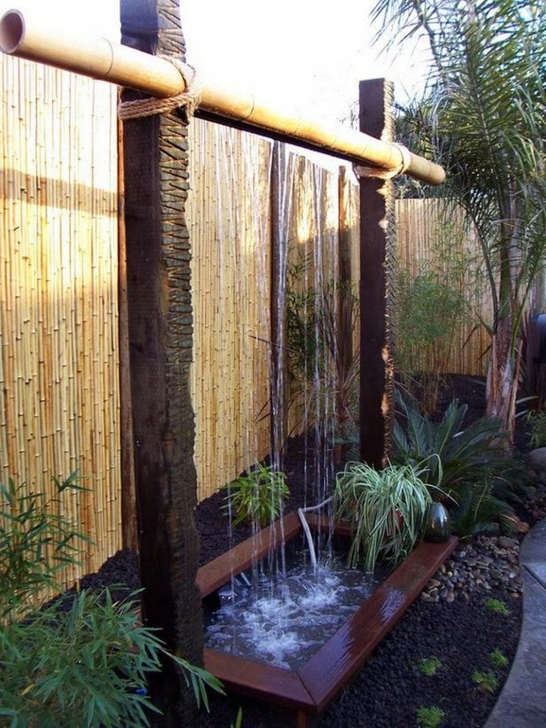 We have a little thing for bamboo and all the things you can use it for. Here’s an example of how to use this sustainable resource in a water feature.