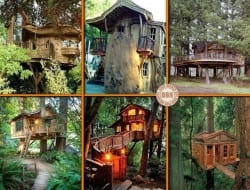 We’re never too old to have a tree house! Which one of these would you like in your yard?